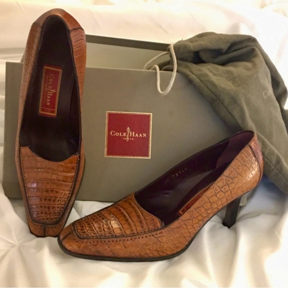 Cole Haan Genuine Alligator Pumps – With Box